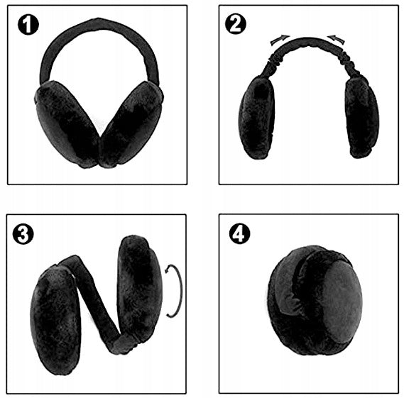 Protectie urechi pliabile din blanita, Zola®, reglabile, perfecta pentru zilele reci, pufoasa, marime universala, neagra Protectie urechi pliabile din blanita, Zola®, reglabile, perfecta pentru zilele reci, pufoasa, marime universala, neagra